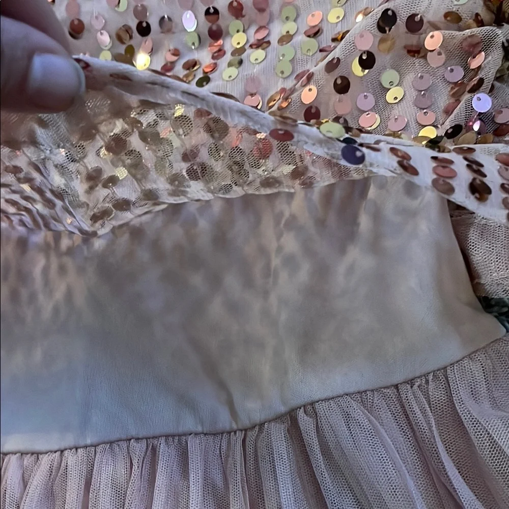 Wonder Nation Light Pink Sequin Lined Girls Dress - Picture 6 of 8
